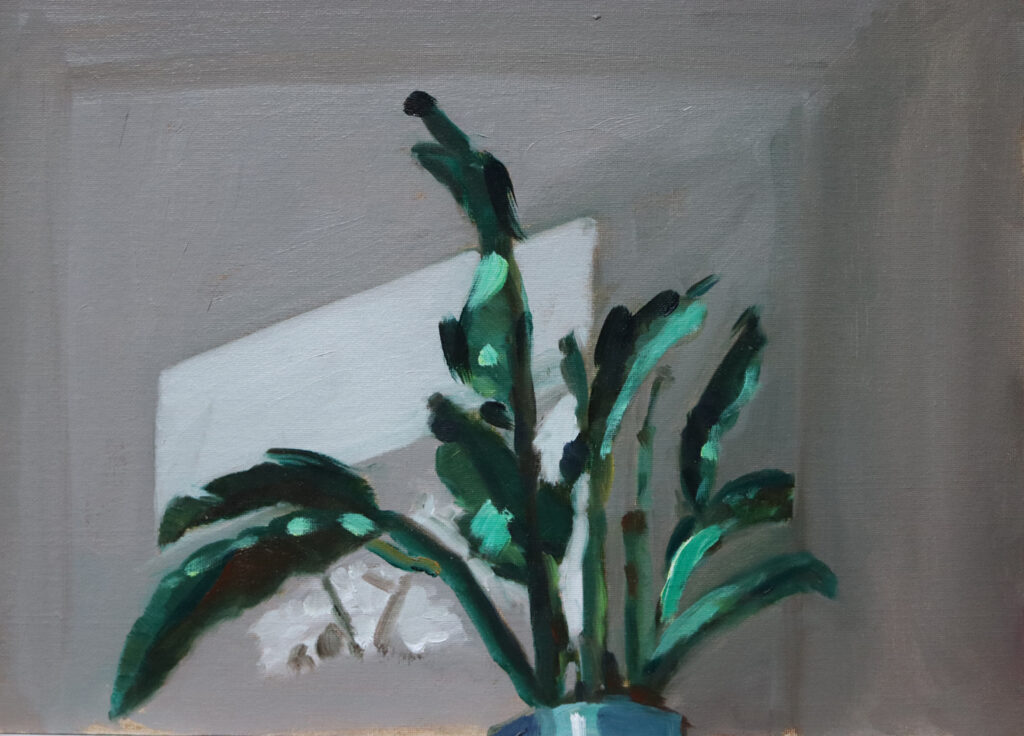 painting of plant bij dutch artist